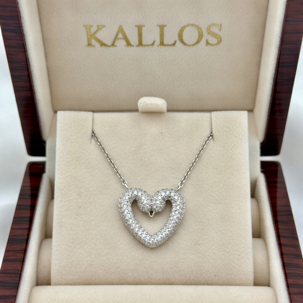 Heart-Shaped Stone Pendant