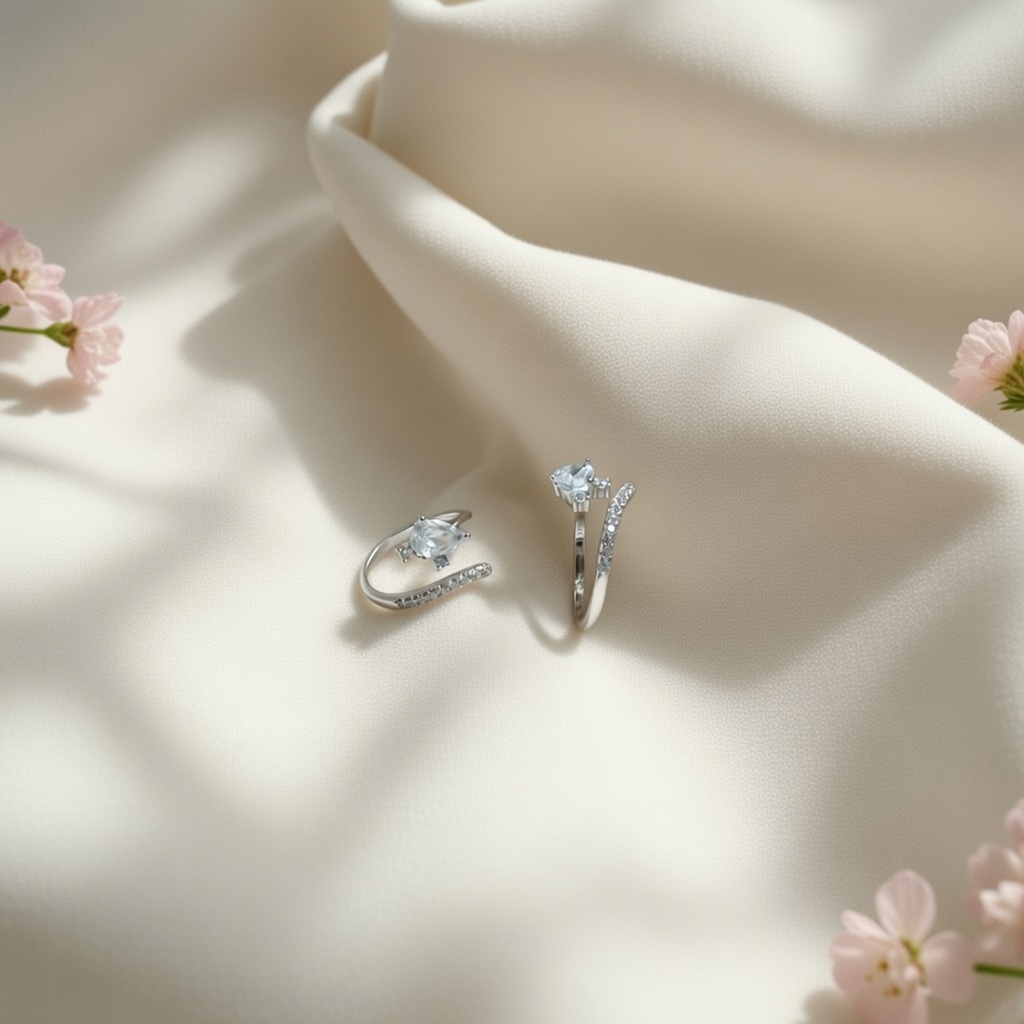 Single Stone & Pavé Toe Ring