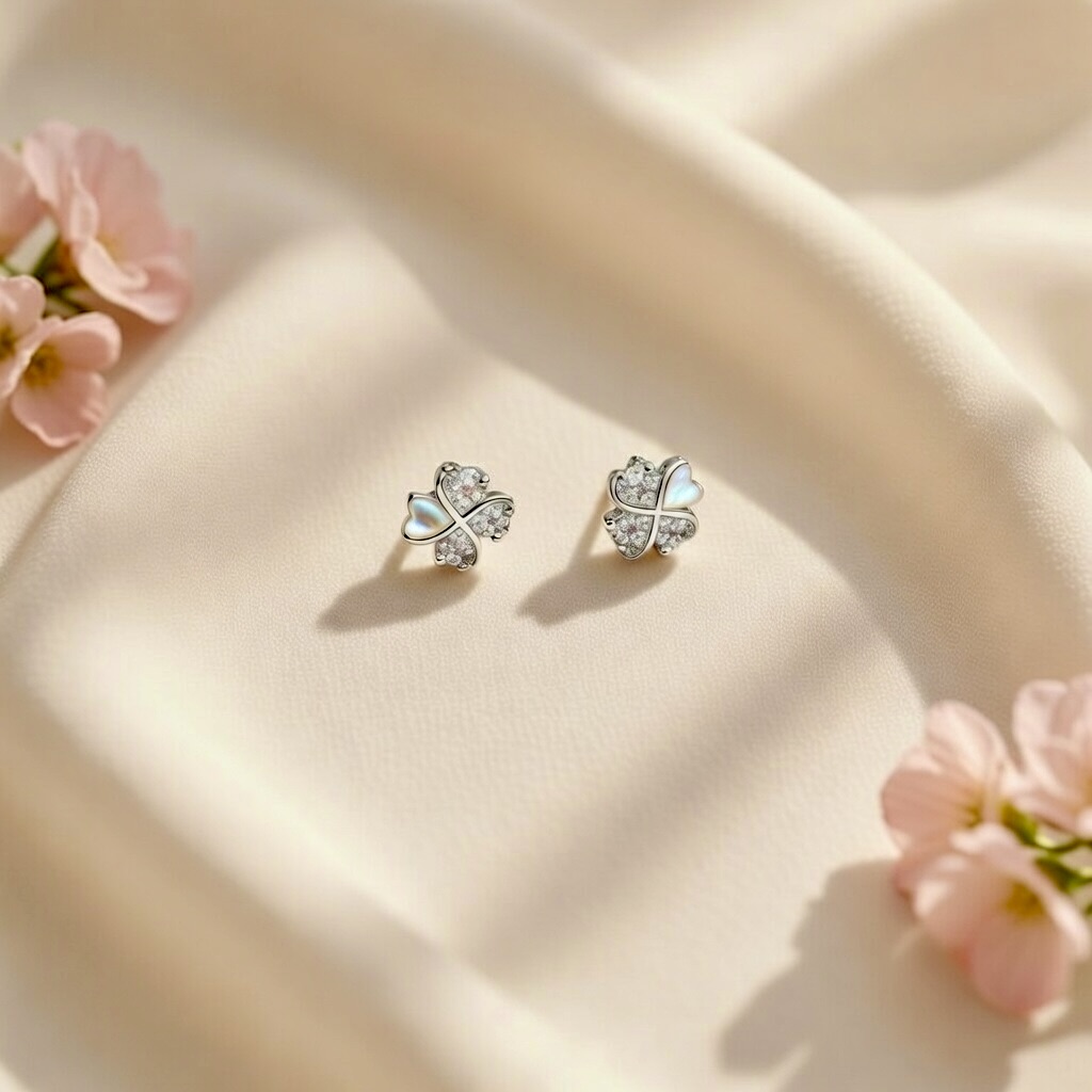 Elegant Flower Stud Earrings