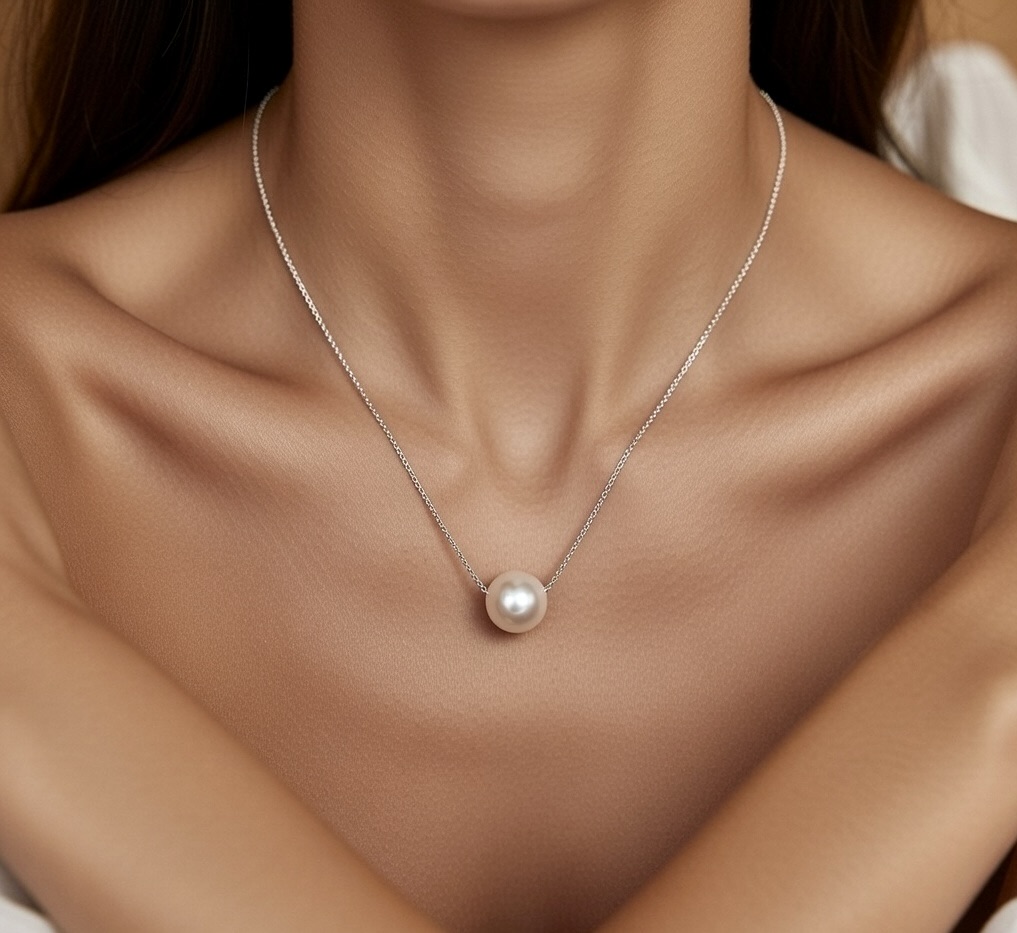 Simple Pearl Chain Necklace