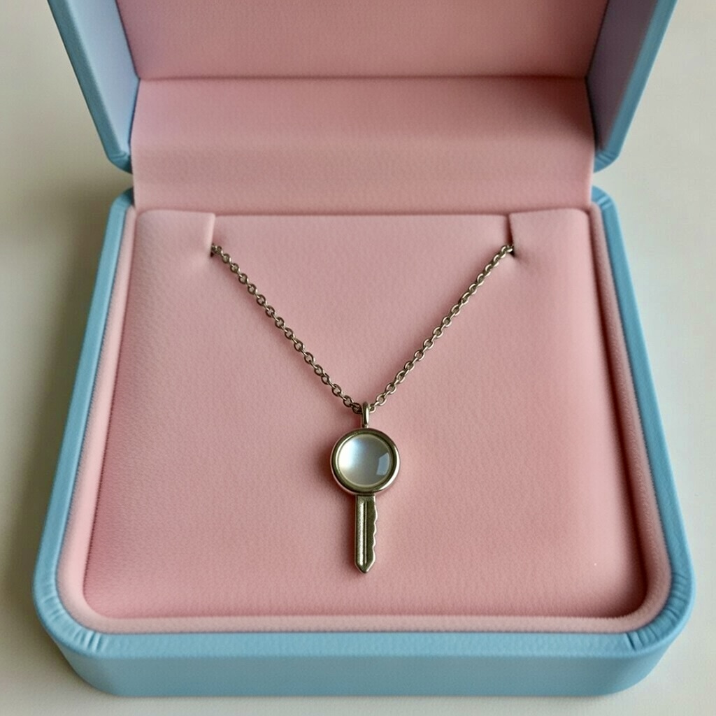 Silver Key Pendant Necklace