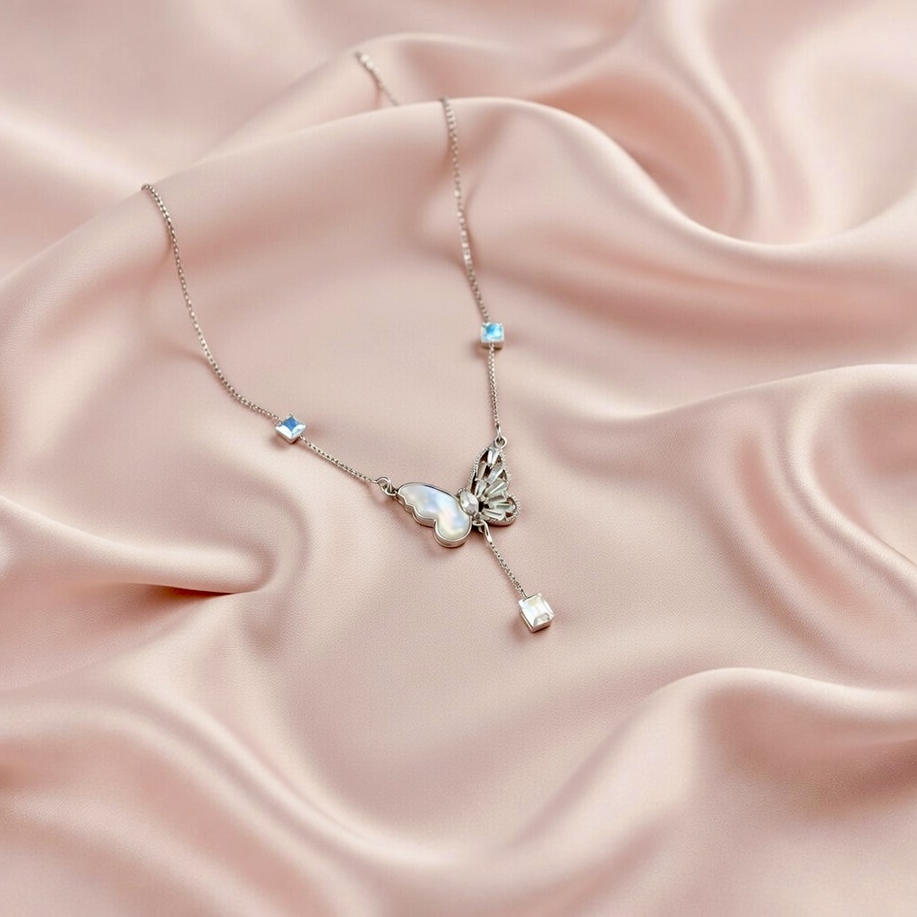 Butterfly Locket Pendant Necklace