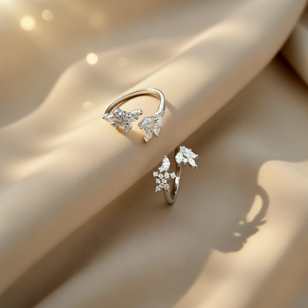 Blooming Crystal Cluster Toe Ring