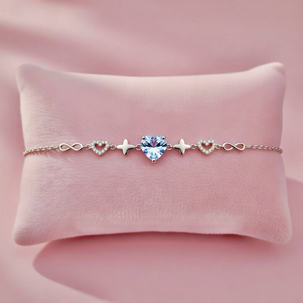 Heart & Star Silver Bracelet