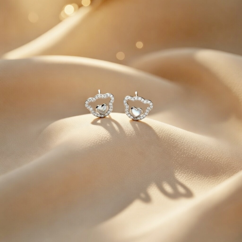 Adorable Teddy Bear Stud Earrings