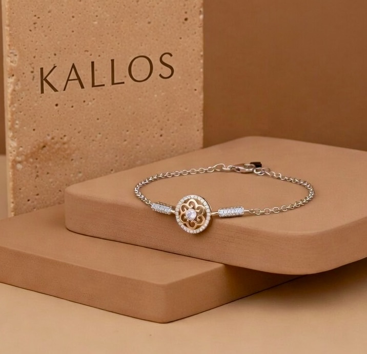 Floral Elegance Silver Bracelet