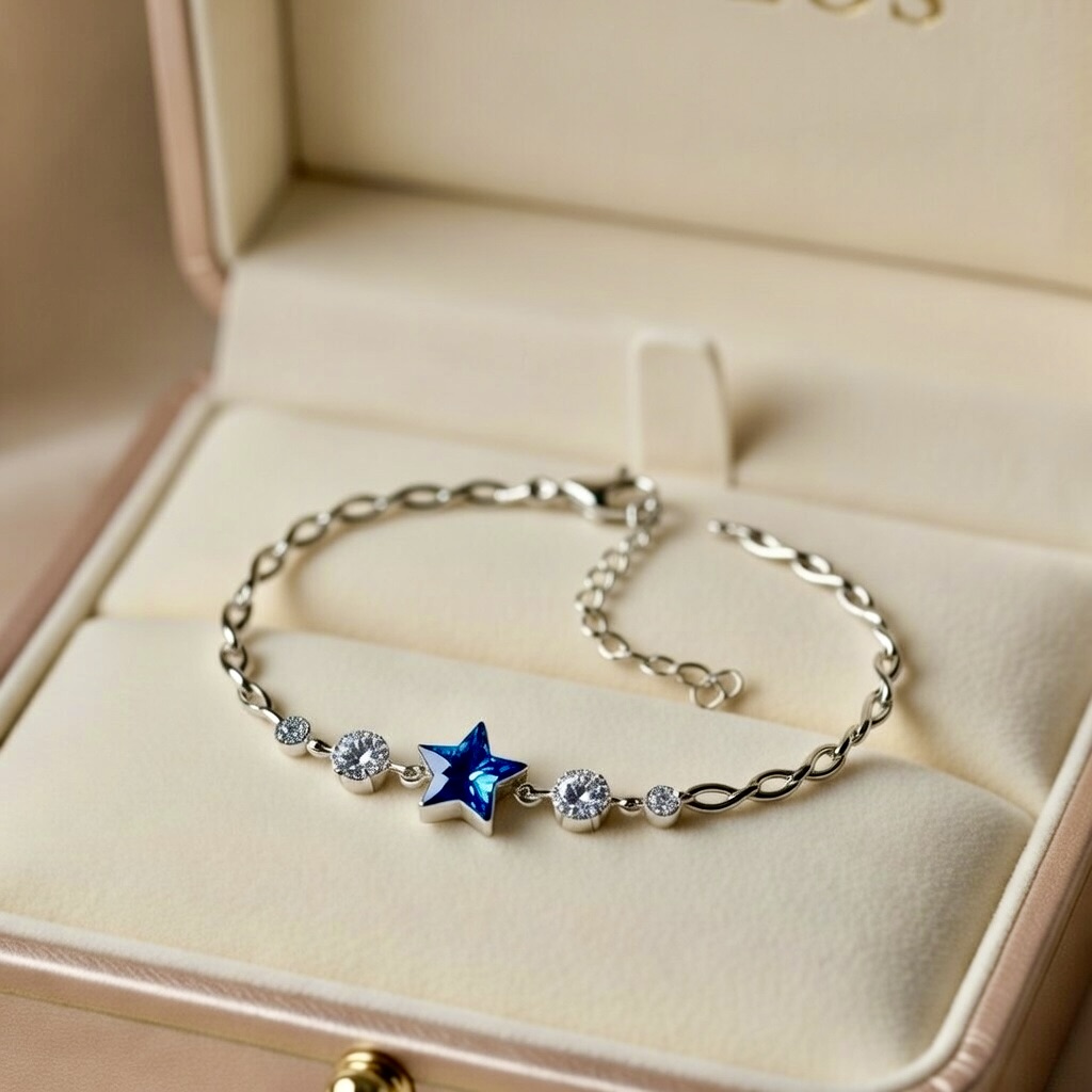 Starry Elegance Silver Bracelet