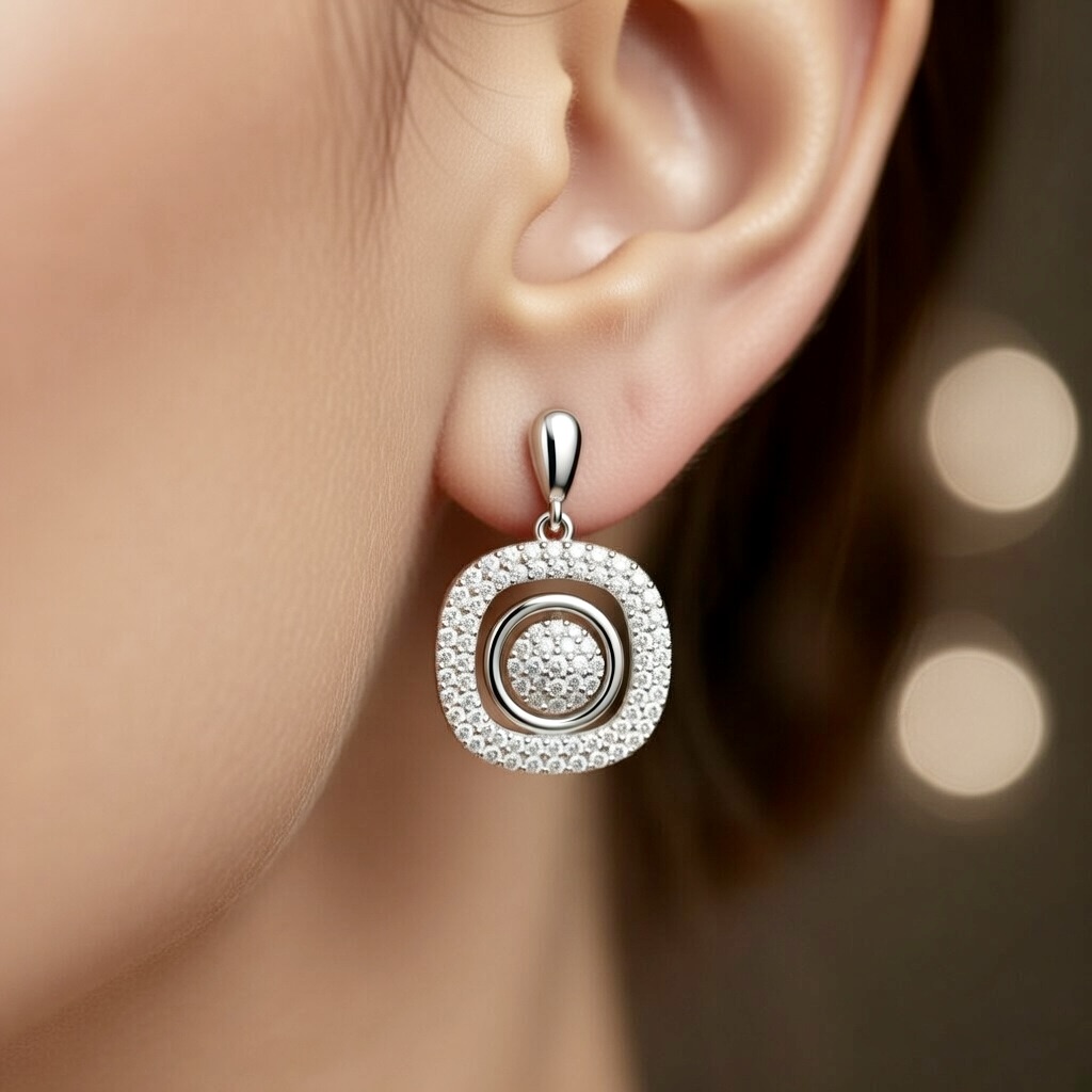 Elegant Silver Drop Earrings