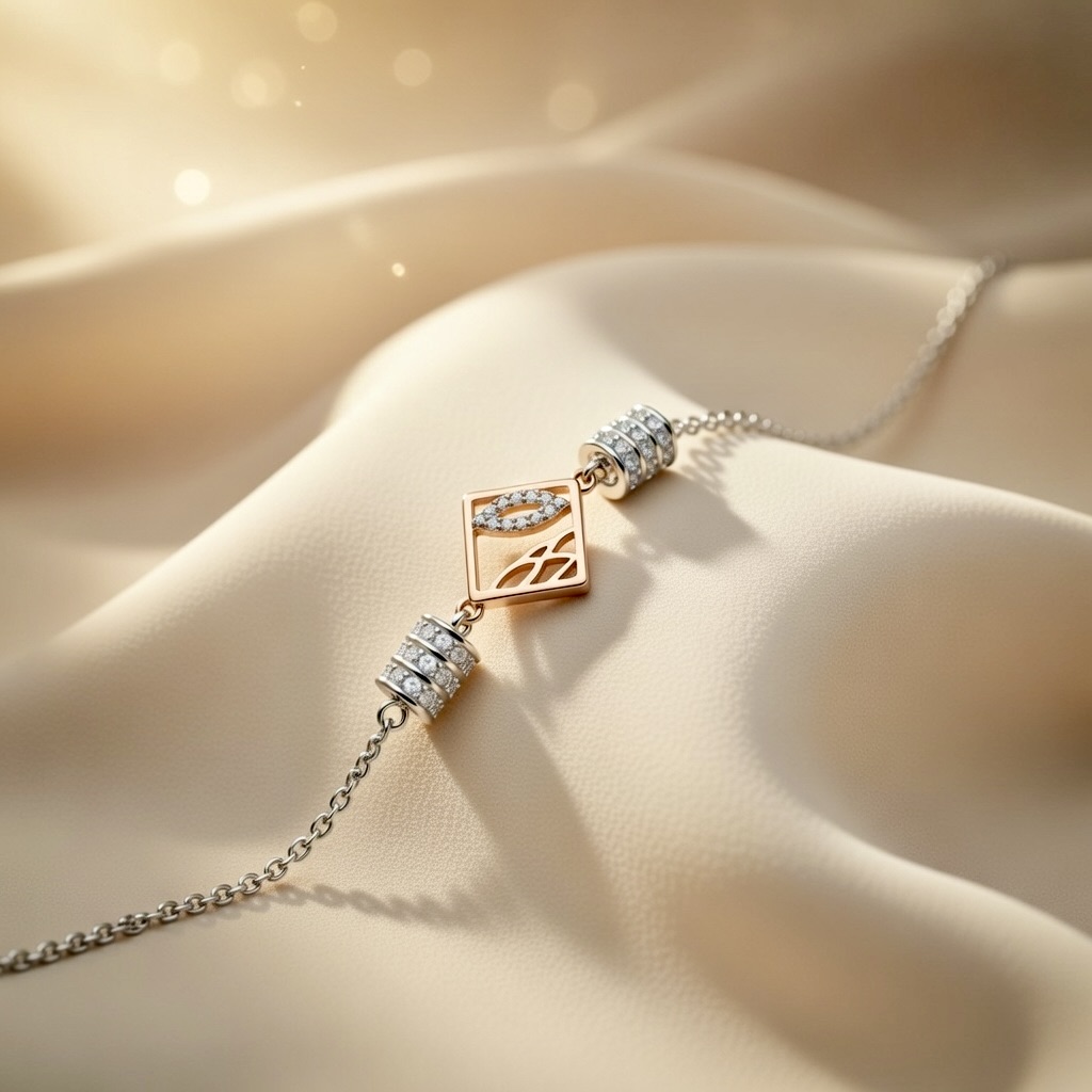 Silver Diamond-Cut Bracelet