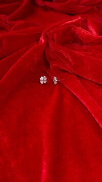 Elegant Flower Stud Earrings - Image 2