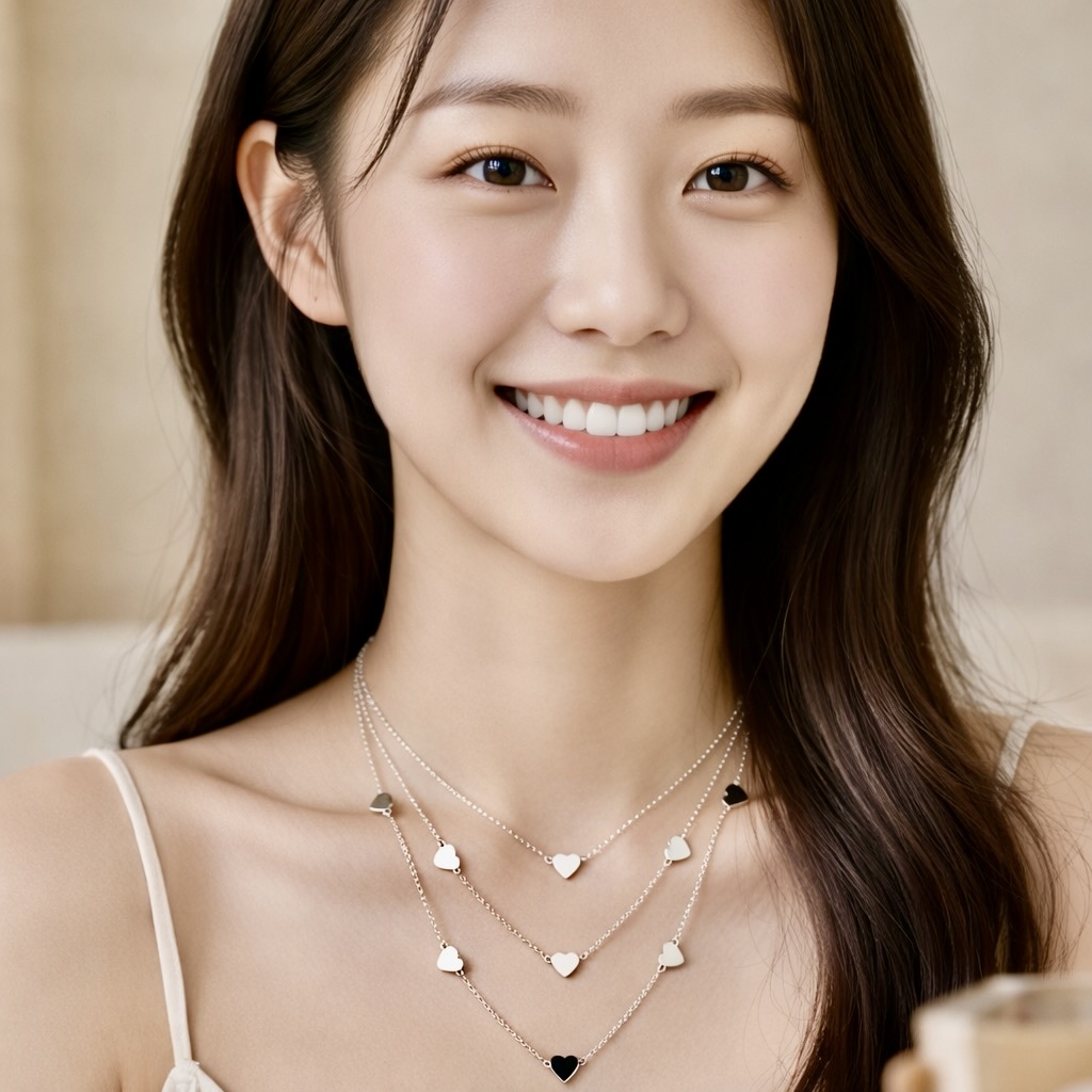 Triple Heart Charm Necklace