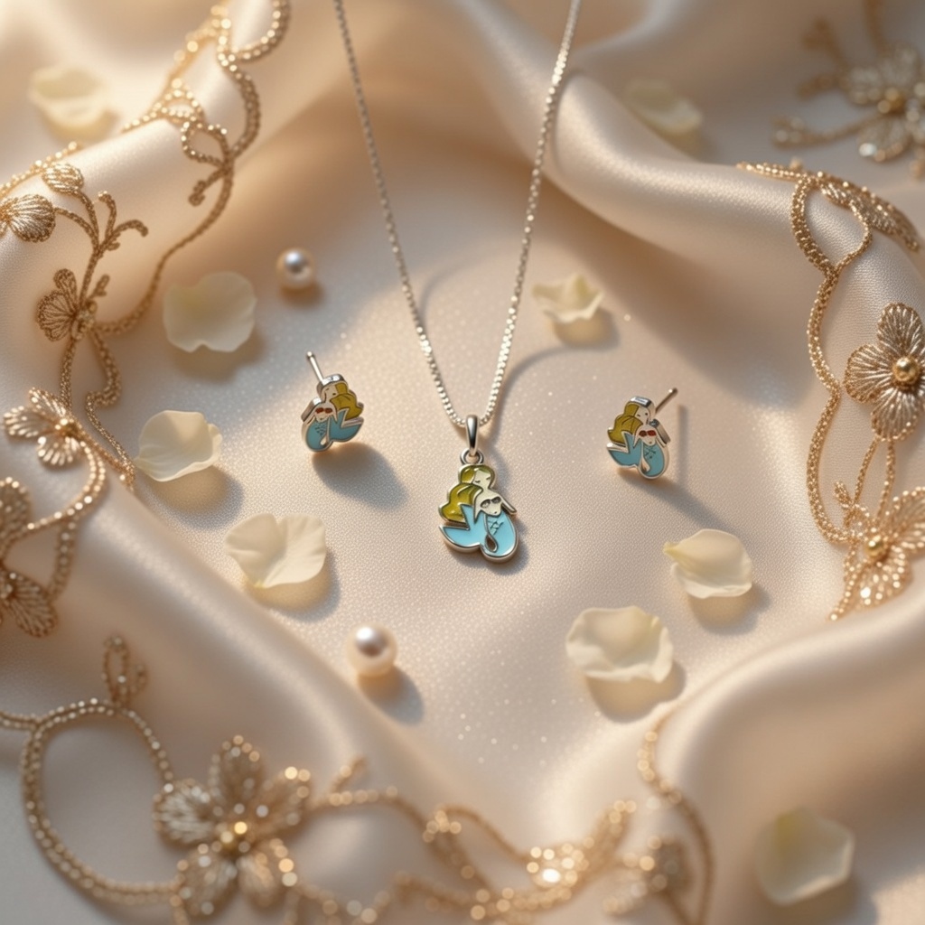Mermaid Necklace and Earrings Set