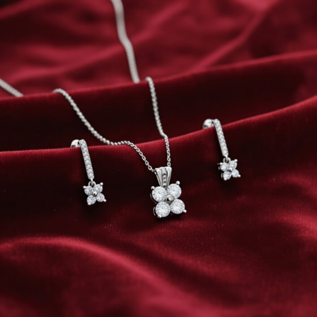 Four-Stone Flower Set