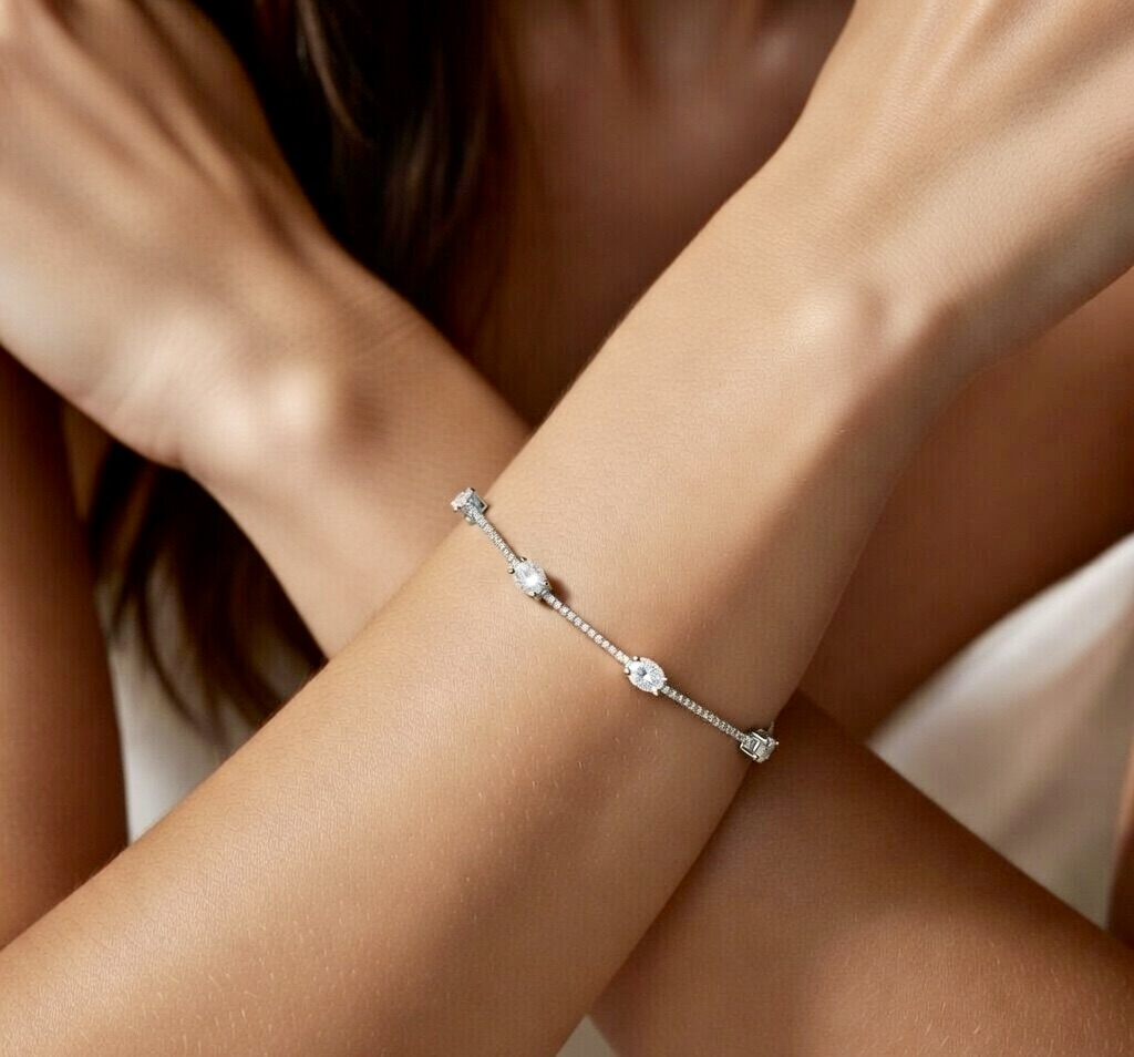 Marquise Silver Bracelet