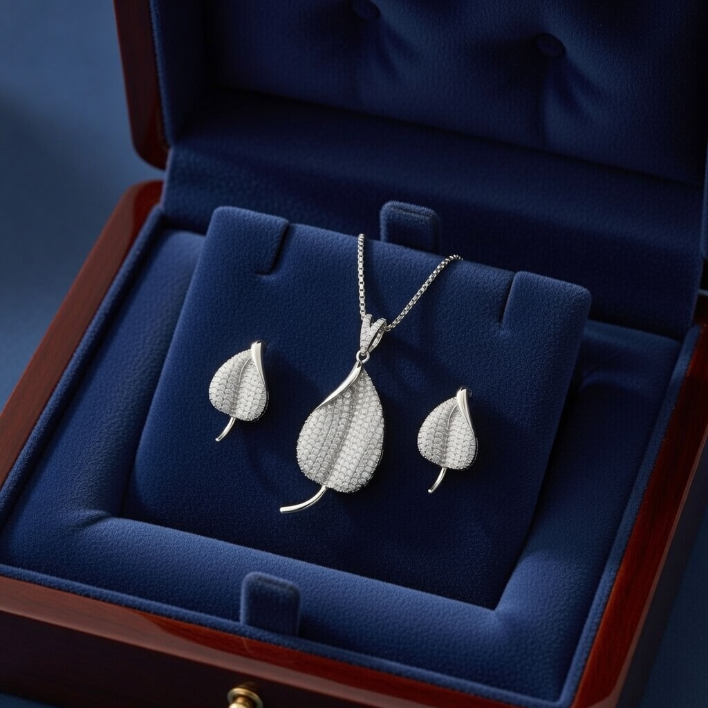 Leaf Motif Jewelry Set