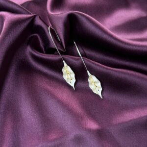 Gold Leaf Drop Earrings