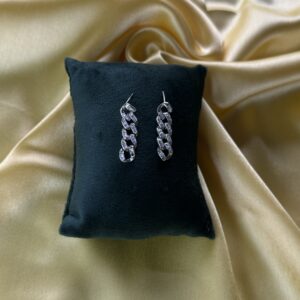 Crystal Chain Drop Earrings - Image 2