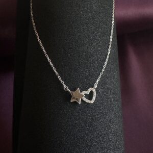 Eternal Star & Heart Duo Necklace - Image 2