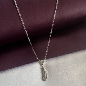 Silver Leaf Charm Necklace - Image 2