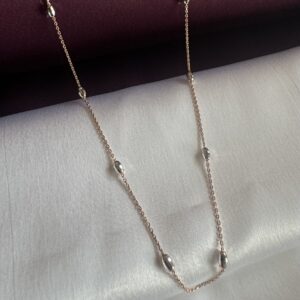 Rose Gold Beaded Necklace - Image 2