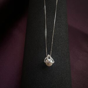 Pearl Pendant on Silver Necklace - Image 3