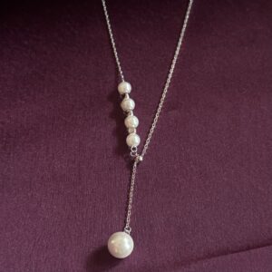 Elegant Pearl Drop Necklace - Image 2