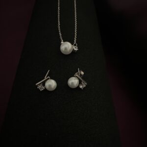 Pearl & Stone Pendant Set - Image 2