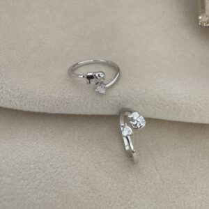 Stone Accent Elephant Toe Ring - Image 2