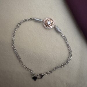 Floral Elegance Silver Bracelet - Image 3