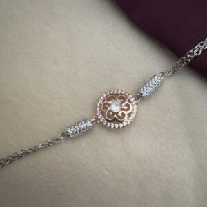 Floral Elegance Silver Bracelet