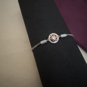 Floral Elegance Silver Bracelet - Image 2