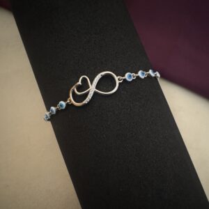 Evil Eye Bead Silver Bracelet - Image 3