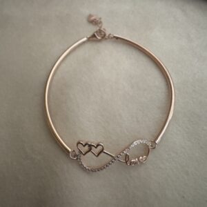 Infinity Heart Bracelet with Crystals - Image 3