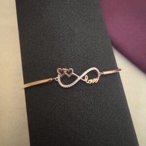 Infinity Heart Bracelet with Crystals - Image 2