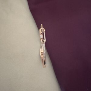 Rose Gold Pavé Clasp Bangle