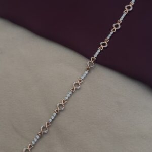 Silver Bracelet with Floral Charm