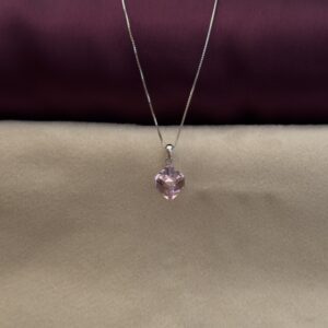 Pink Crystal Pendant Necklace - Image 3