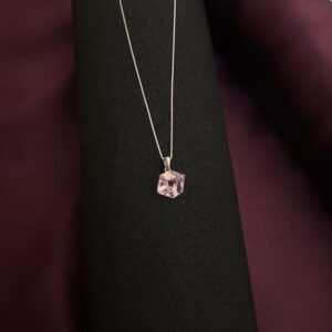 Pink Crystal Pendant Necklace - Image 2