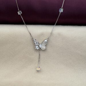 Butterfly Locket Pendant Necklace - Image 3