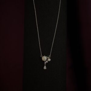 Pearl Cluster Charm Necklace - Image 3