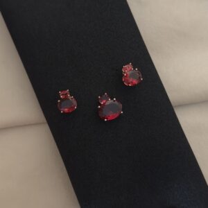 Bold Red Gemstone Jewelry Set - Image 2