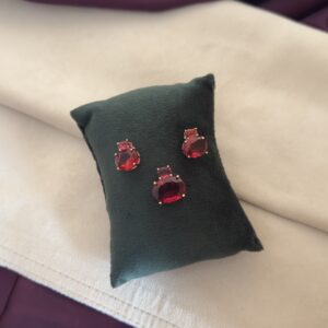 Bold Red Gemstone Jewelry Set - Image 3