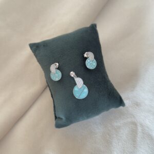 Silver & Turquoise Crystal Set - Image 2