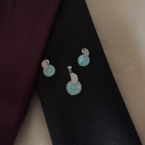 Silver & Turquoise Crystal Set - Image 3