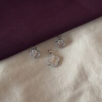 Floral Charm Pendant & Earring Set