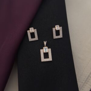 Square Studded Jewelry Set - Image 3