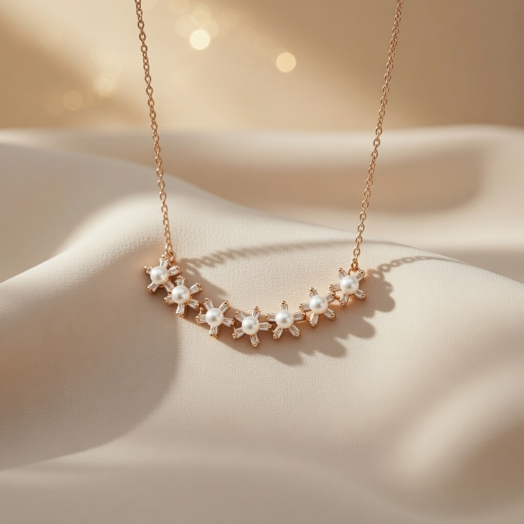 Elegant Pearl Flower Bracelet - Image 2