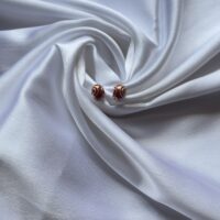 Silver Swirl Red Pearl Earrings