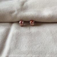 Silver Swirl Red Pearl Earrings - Image 2