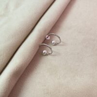 Elegant Pearl & Crystal Open Hoop Earrings